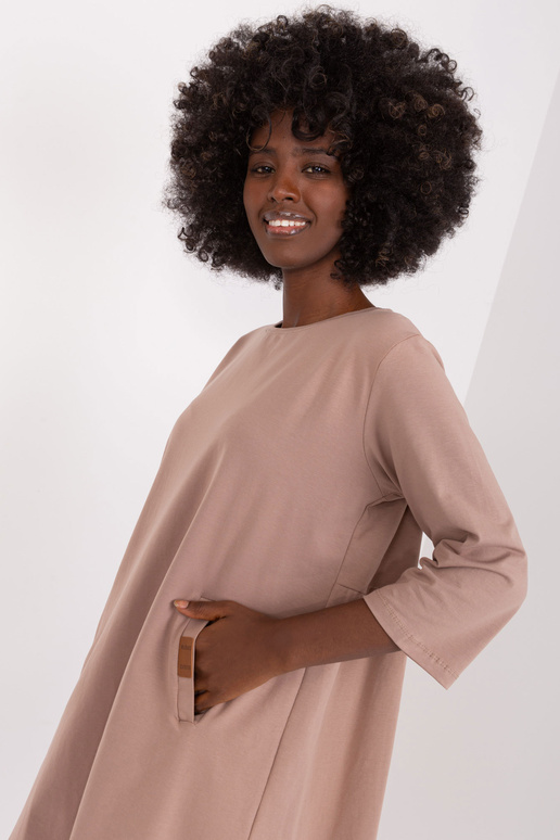 Suknelė-RV-SK-6274.36P-tamsiai smėlio...