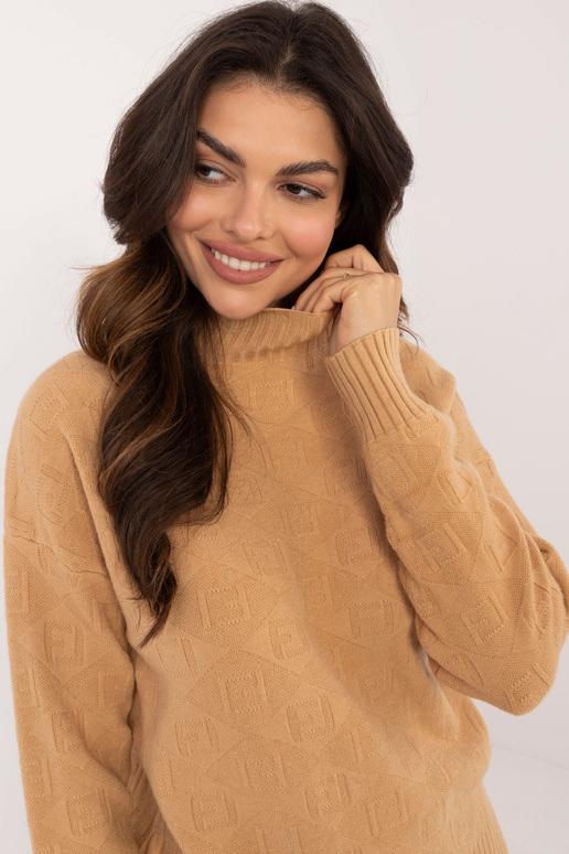 Megztinis -AT-SW-2339.54- Smėlio spalvos