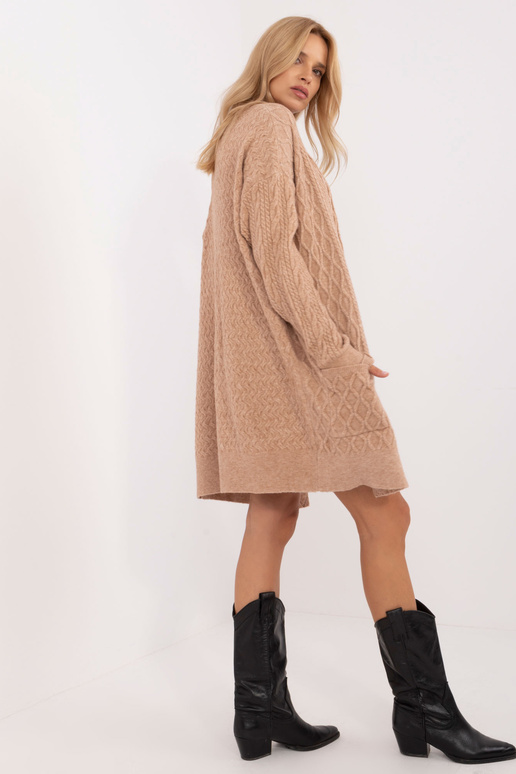 Kardigan-AT-SW-2366.61- Smėlio spalvos