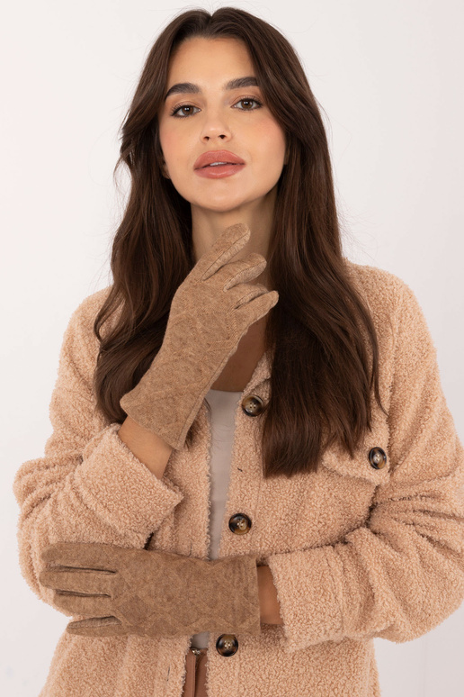 Pirštinės-AT-RK-23901.22- Smėlio spalvos