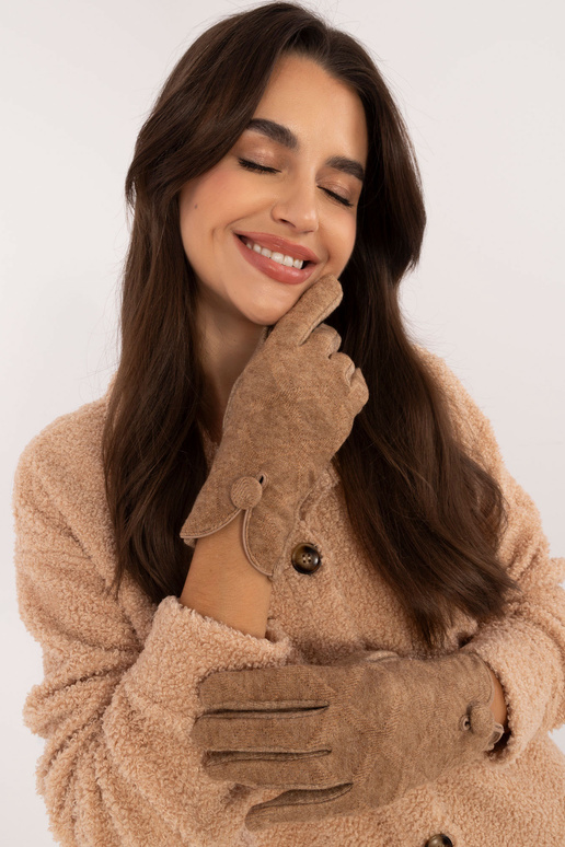 Pirštinės-AT-RK-23903.55- Smėlio spalvos