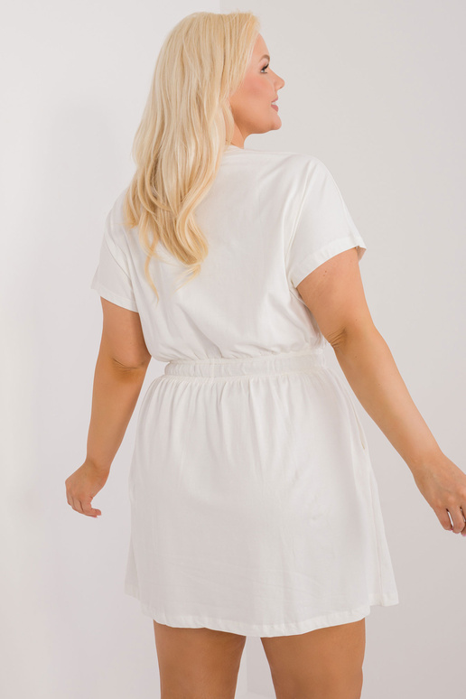 Suknelė-RV-SK-6589.25- balkšvos spalvos