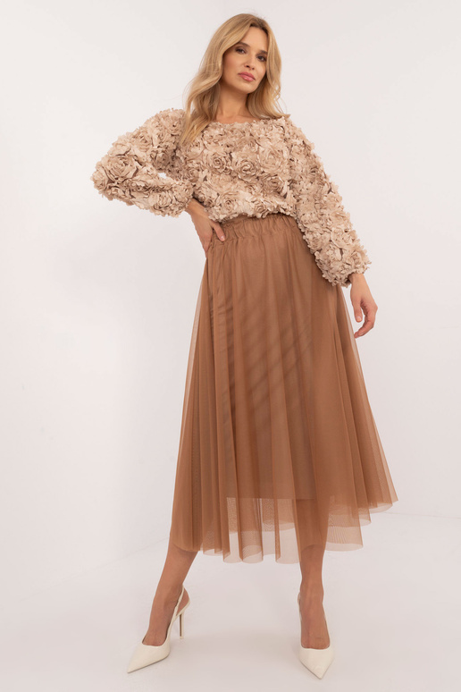 Sijonas-DHJ-SD-19568.13X- Smėlio spalvos