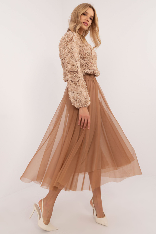 Sijonas-DHJ-SD-19568.13X- Smėlio spalvos