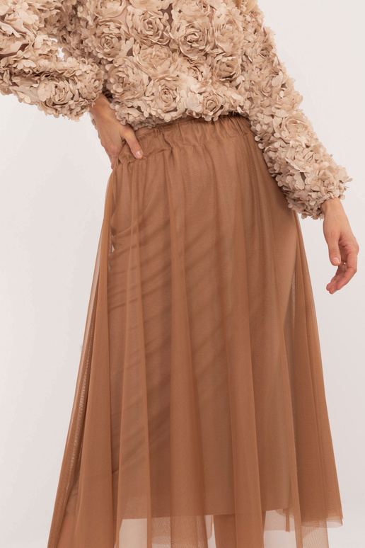 Sijonas-DHJ-SD-19568.13X- Smėlio spalvos