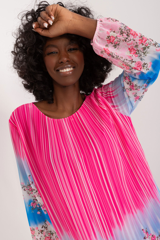 Suknelė-DHJ-SK-N8524.14X-tamsiai rožinė