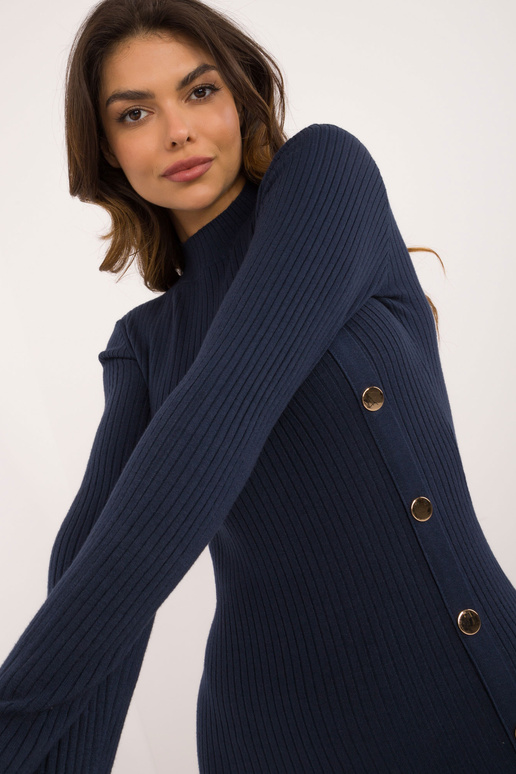 Suknelė-AT-SK-2345-2,32-tamsiai mėlyna