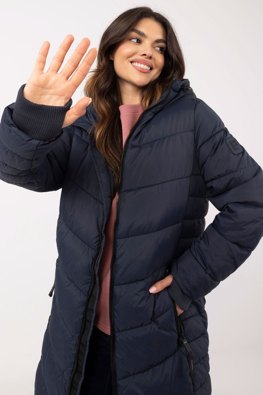 Paltas-D51160XB44540A3 - tamsiai mėlynas