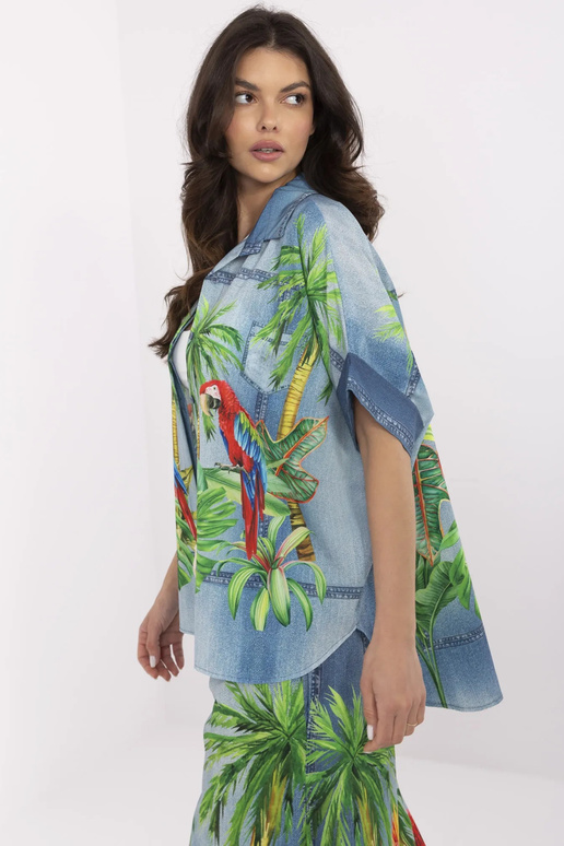 Marškiniai-DHJ-KS-19007-4,90-mėlyna