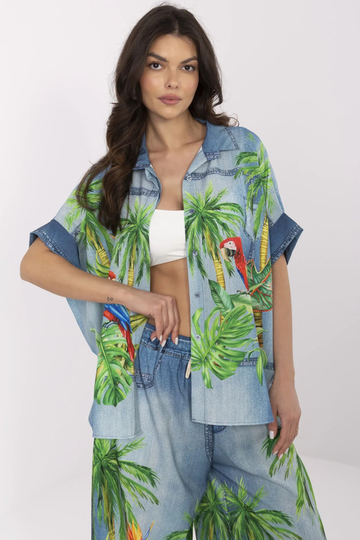 Marškiniai-DHJ-KS-19007-4,90-mėlyna