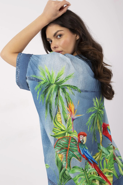 Marškiniai-DHJ-KS-19007-4,90-mėlyna