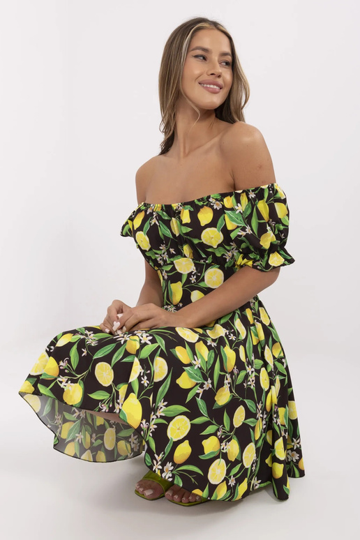 Suknelė-MI-SK-23797.76-juoda-geltona