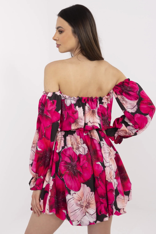 Suknelė-MI-SK-A1447.84-juoda-rožinė