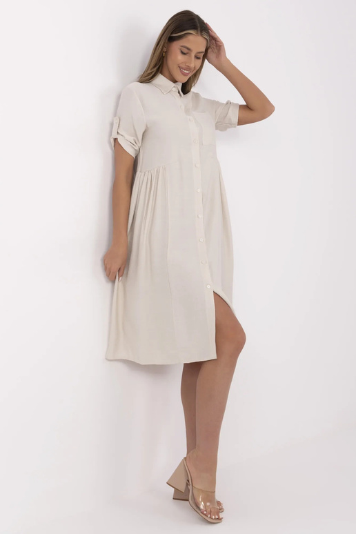 Suknelė-MI-SK-A2275.09-smėlio spalvos