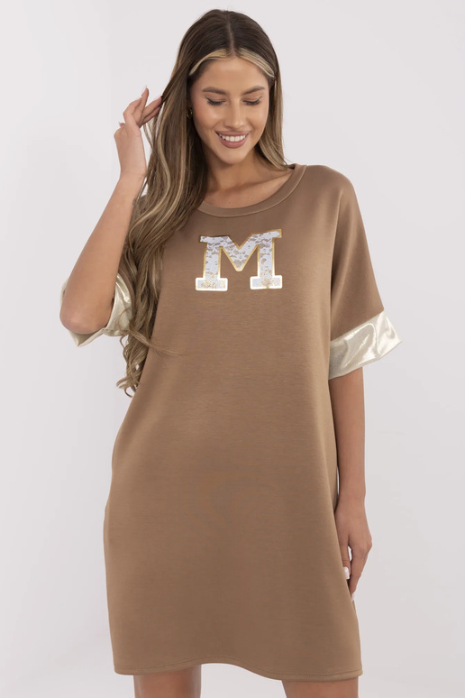 Suknelė-MI-SK-A6192.52-šviesiai ruda