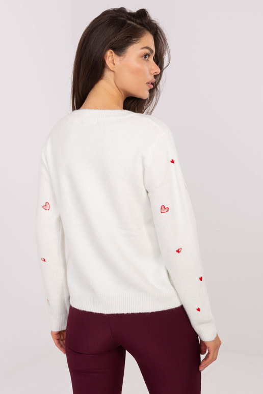 Kreminės spalvos megztinis