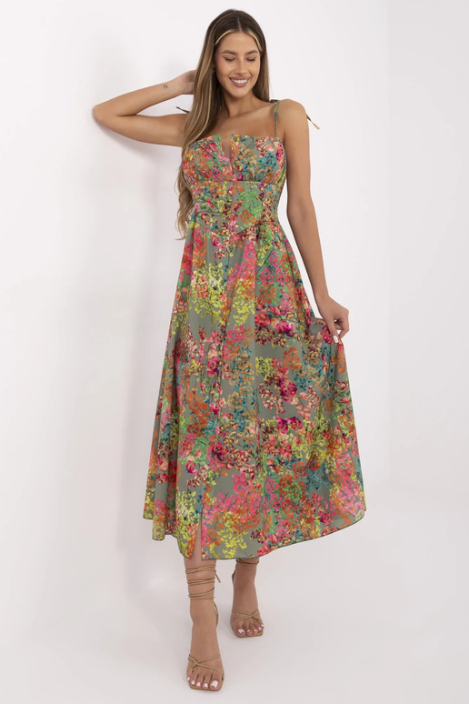 Suknelė-MI-SK-23817-6.85-chaki spalvos Suknelė-MI-SK-23817-6.85-chaki spalvos