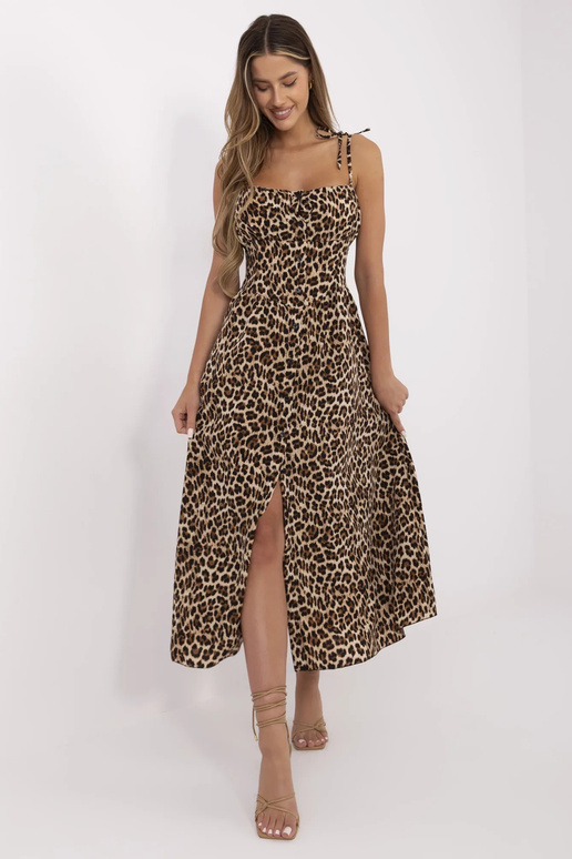 Suknelė-MI-SK-23817-8.80-juoda-smėlinė Suknelė-MI-SK-23817-8.80-juoda-smėlinė