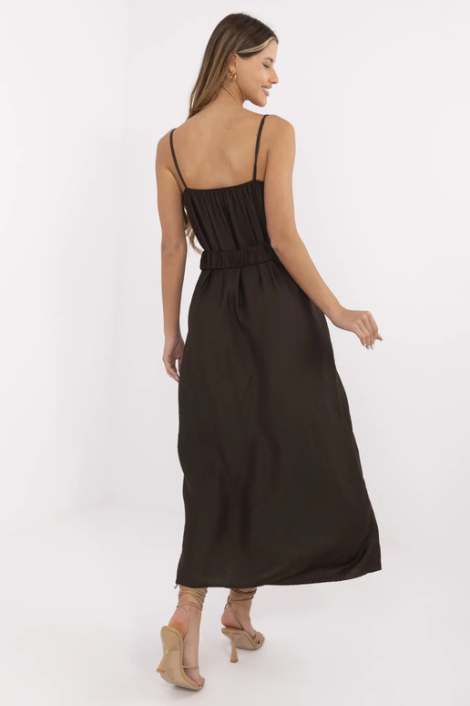 Suknelė-MI-SK-A6401.00-tamsiai ruda