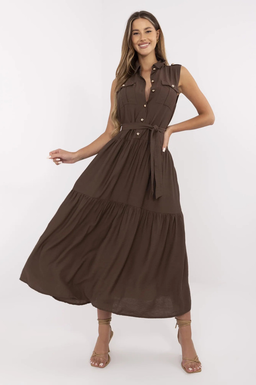 Suknelė-MI-SK-A5032.70P-ruda