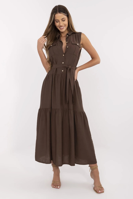 Suknelė-MI-SK-A5032.70P-ruda