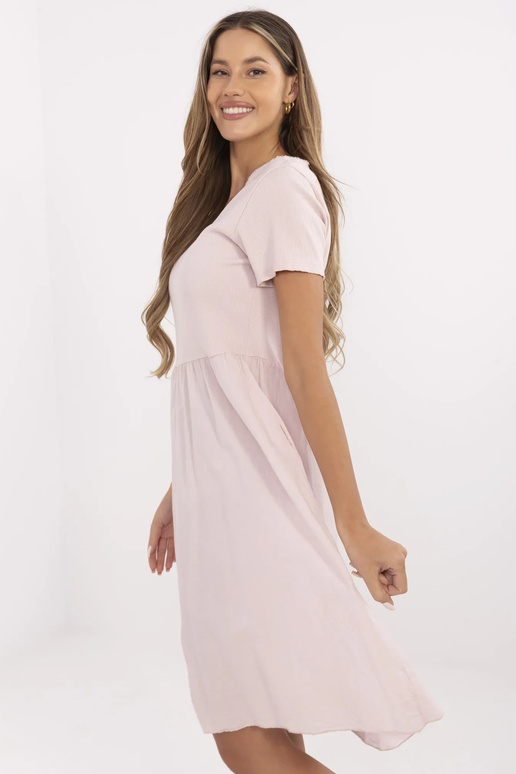 Suknelė-DHJ-SK-25370.85-šviesiai rožinė Suknelė-DHJ-SK-25370.85-šviesiai rožinė