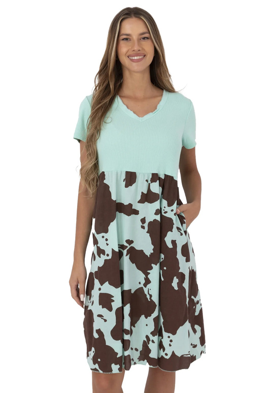 Suknelė-DHJ-SK-253701.80-mėtinė Suknelė-DHJ-SK-253701.80-mėtinė