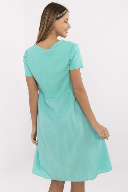 Suknelė-DHJ-SK-25370.85-turkis Suknelė-DHJ-SK-25370.85-turkis