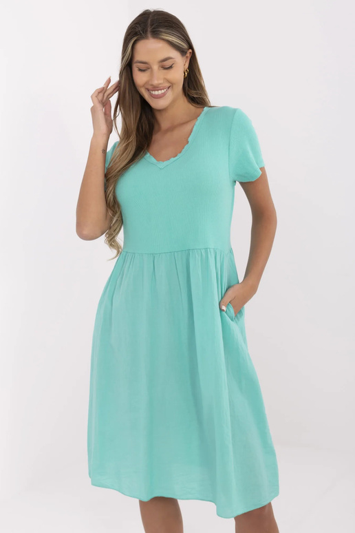 Suknelė-DHJ-SK-25370.85-turkis Suknelė-DHJ-SK-25370.85-turkis