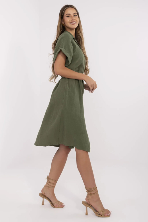 Suknelė-MI-SK-A2494.99-chaki spalvos