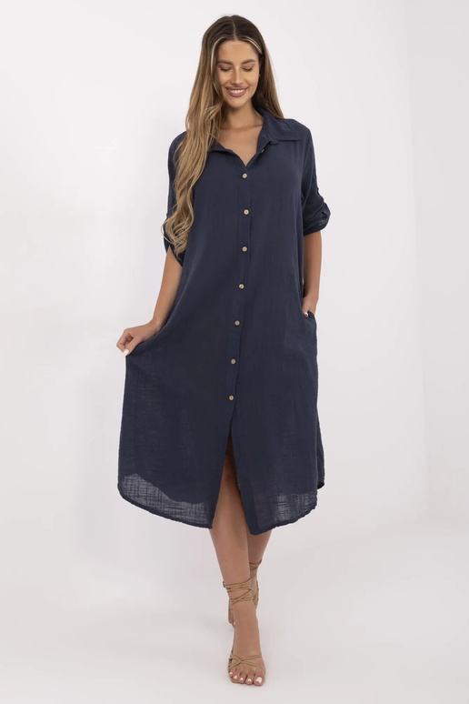 Suknelė-TW-SK-BI-24135.81-tamsiai mėlyna Suknelė-TW-SK-BI-24135.81-tamsiai mėlyna