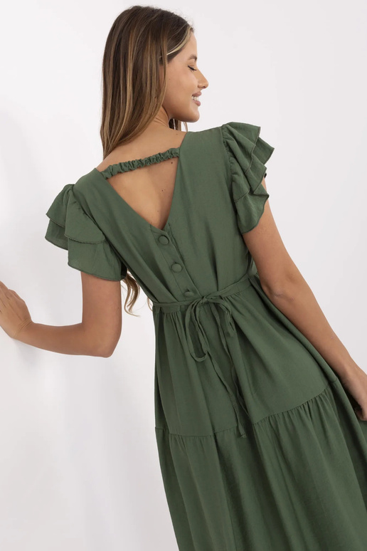 Suknelė-MI-SK-A2489.21-chaki spalvos