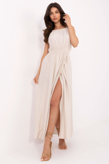 Suknelė-MI-SK-A1845.95-smėlinė 2