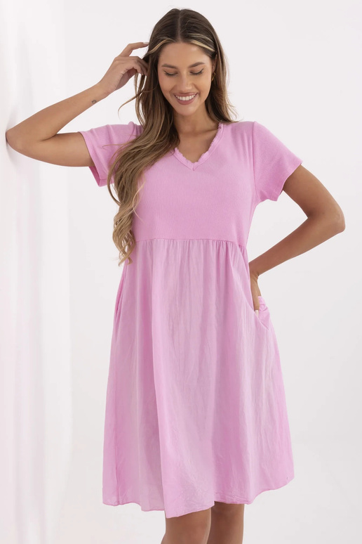 Suknelė-DHJ-SK-25370.85-rožinė Suknelė-DHJ-SK-25370.85-rožinė