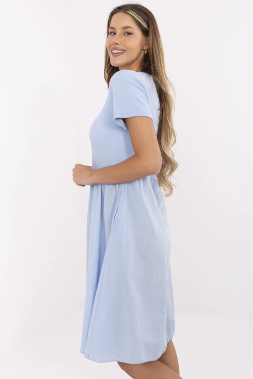 Suknelė-DHJ-SK-25370.85-šviesiai mėlyna Suknelė-DHJ-SK-25370.85-šviesiai mėlyna