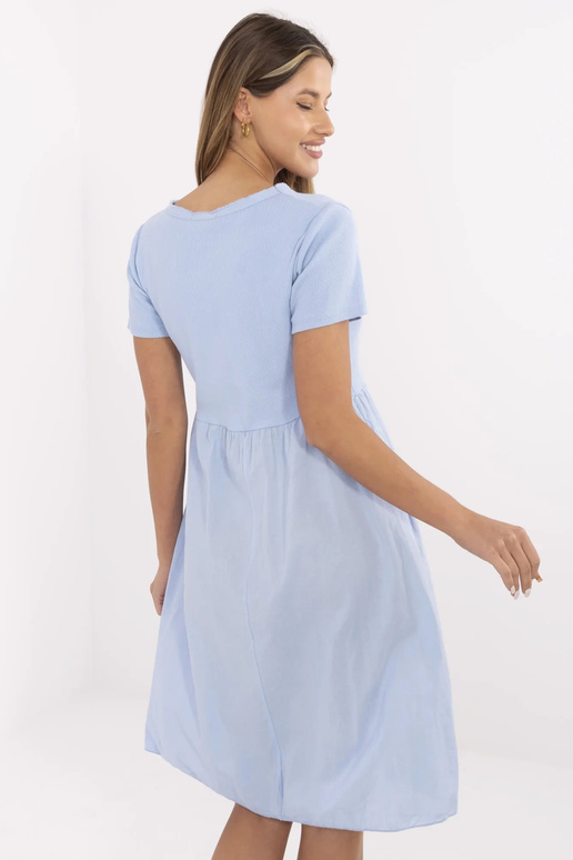 Suknelė-DHJ-SK-25370.85-šviesiai mėlyna Suknelė-DHJ-SK-25370.85-šviesiai mėlyna