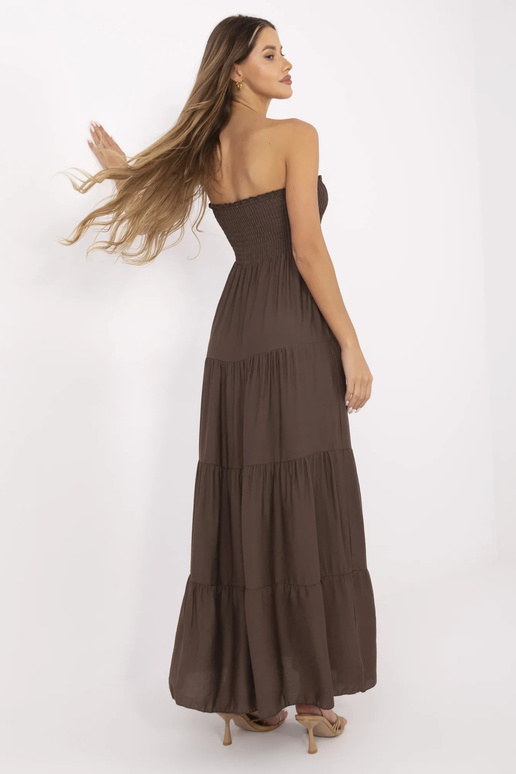 Suknelė-MI-SK-A2596.97-ruda Suknelė-MI-SK-A2596.97-ruda