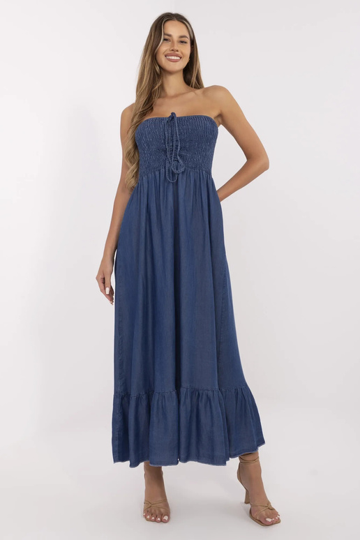 Suknelė-DHJ-SK-A9051.96-tamsiai mėlyna Suknelė-DHJ-SK-A9051.96-tamsiai mėlyna