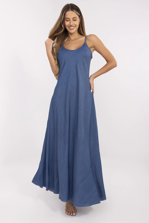 Suknelė-DHJ-SK-A9086.95-tamsiai mėlyna