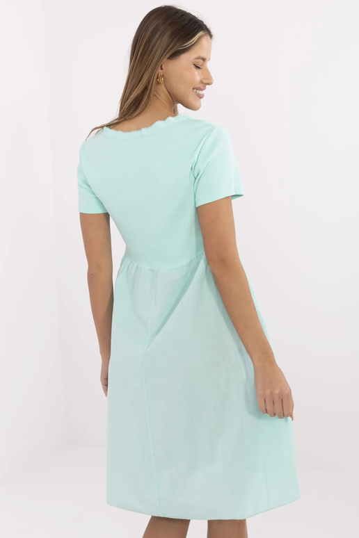Suknelė-DHJ-SK-25370.85-mėtinė Suknelė-DHJ-SK-25370.85-mėtinė