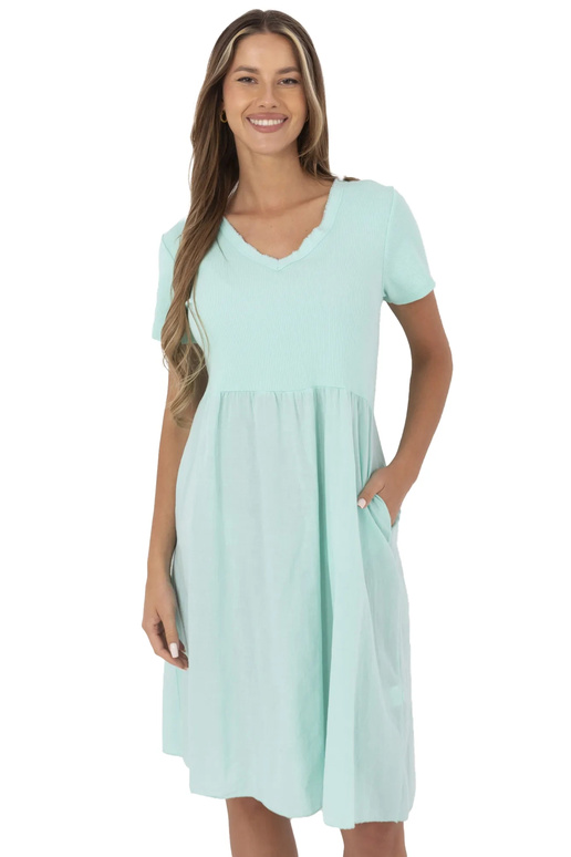 Suknelė-DHJ-SK-25370.85-mėtinė Suknelė-DHJ-SK-25370.85-mėtinė