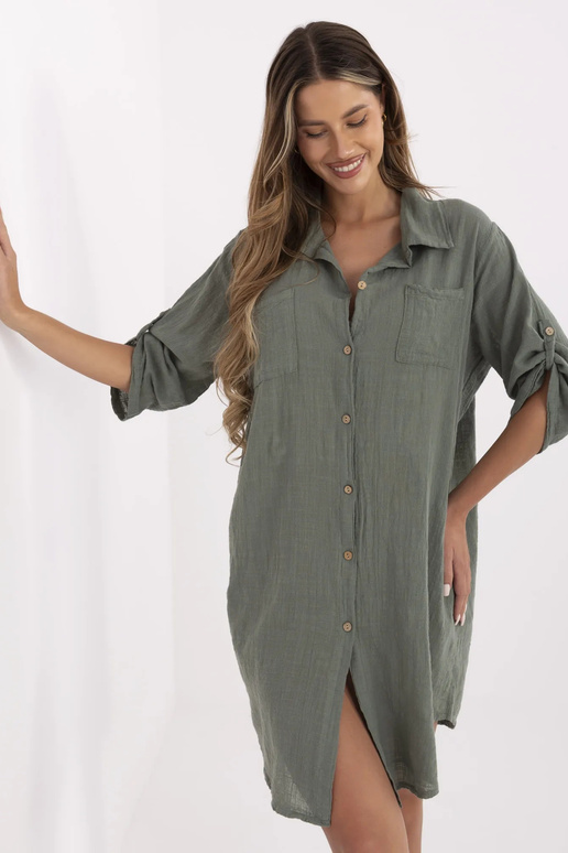 Suknelė-TW-SK-BI-22263.00-chaki spalvos Suknelė-TW-SK-BI-22263.00-chaki spalvos