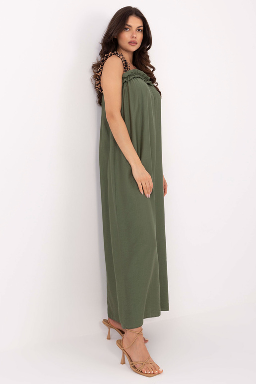 Suknelė-MI-SK-A6412.68-chaki spalvos