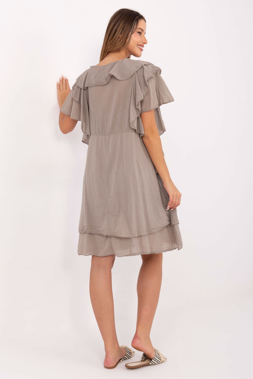 Suknelė, tamsiai smėlinės spalvos