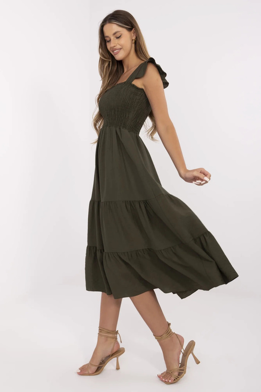 Suknelė-MI-SK-A5063.69P-chaki spalvos Suknelė-MI-SK-A5063.69P-chaki spalvos