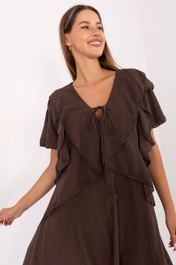 Suknelė tamsiai ruda