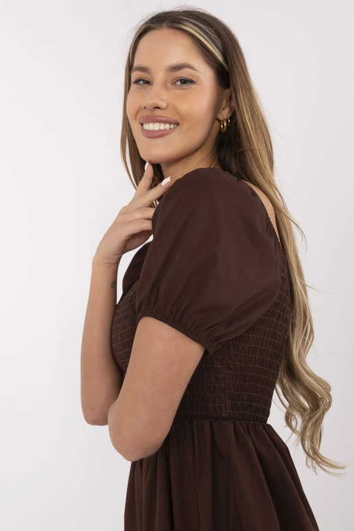 Suknelė-MI-SK-A2561.89-tamsiai ruda