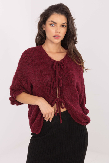 Bordo spalvos megztinis 2