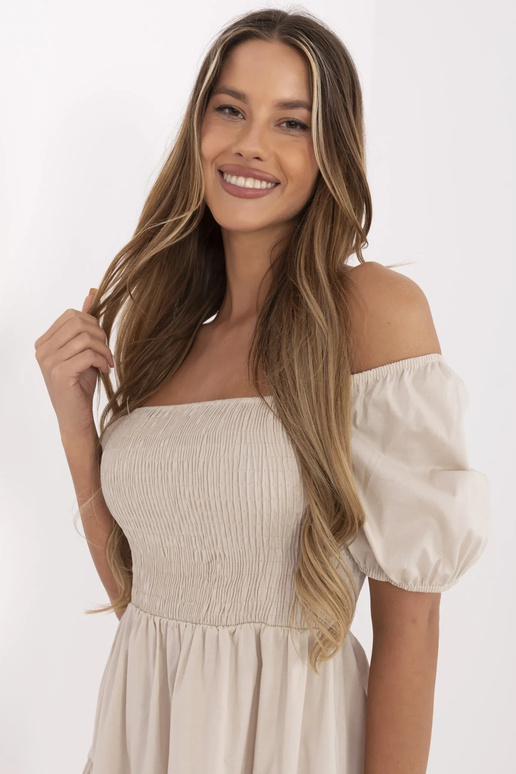 Suknelė-MI-SK-A2561.89-smėlinė Suknelė-MI-SK-A2561.89-smėlinė