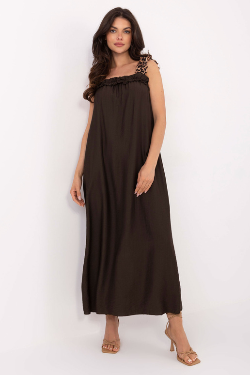 Suknelė-MI-SK-A6412.68-tamsiai ruda Suknelė-MI-SK-A6412.68-tamsiai ruda